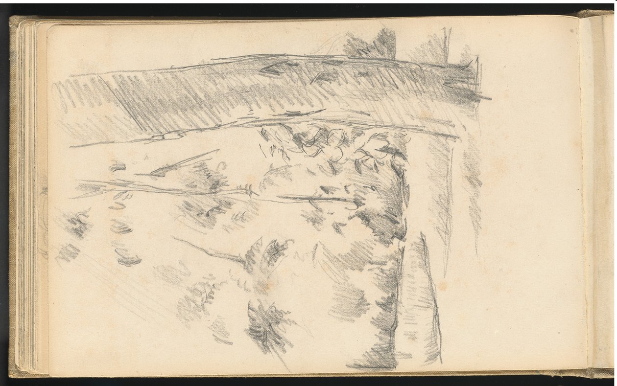 Trær og busker av Paul Cézanne