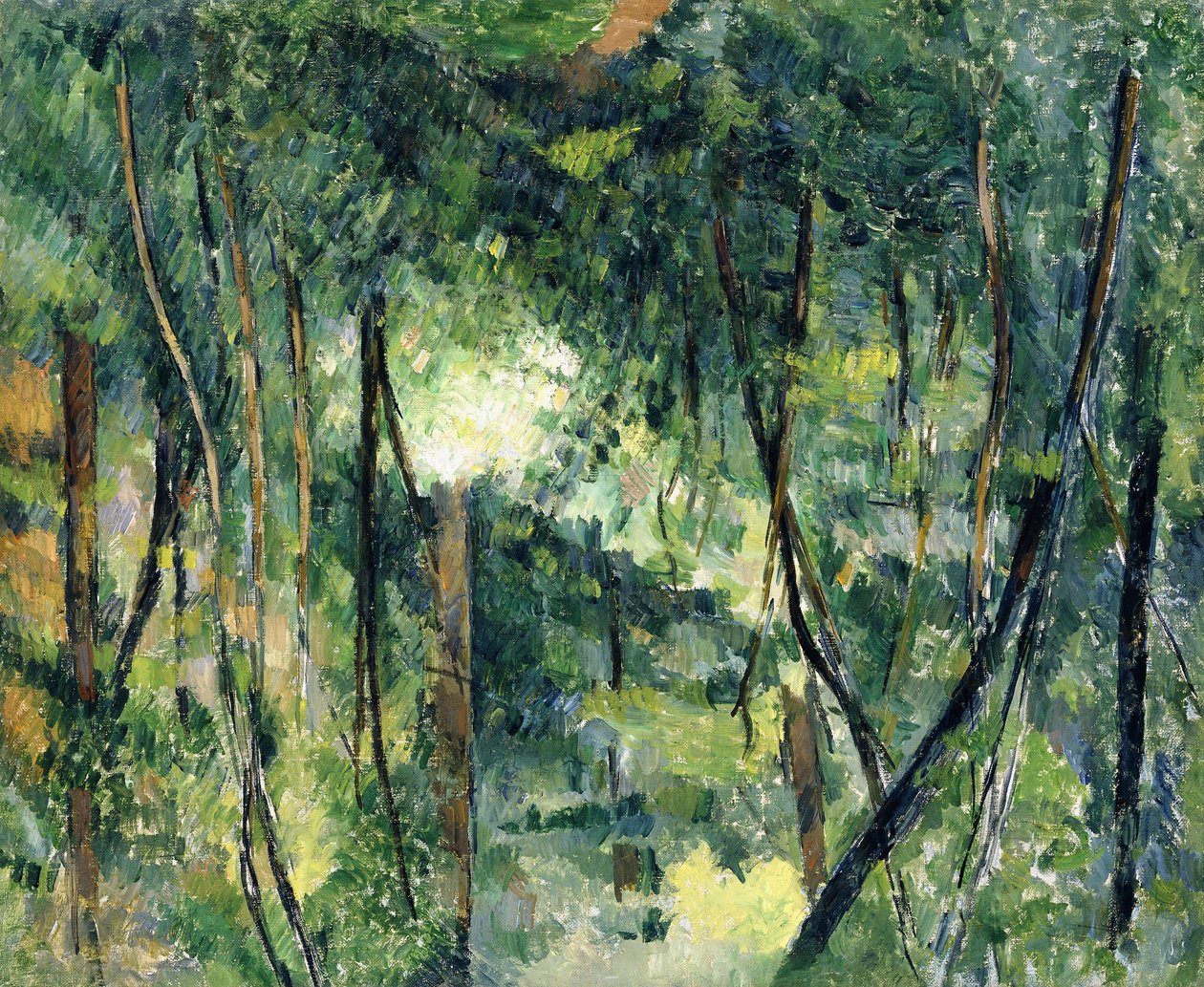 Undervegetasjon, ca. 1885 av Paul Cézanne