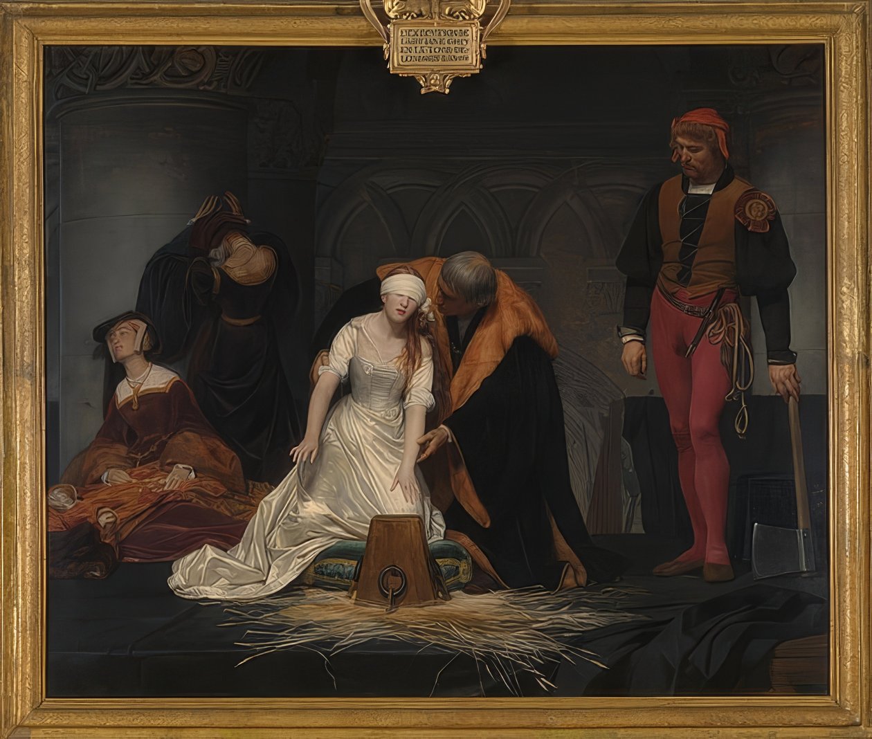 Henrettelsen av Lady Jane Gray. 1833 av Paul Delaroche