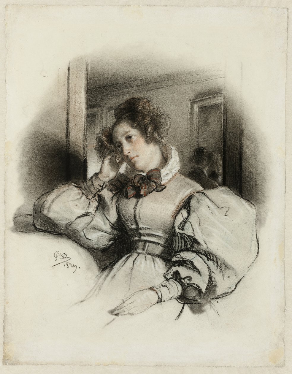 Portrett av fru E.D. av Paul Delaroche