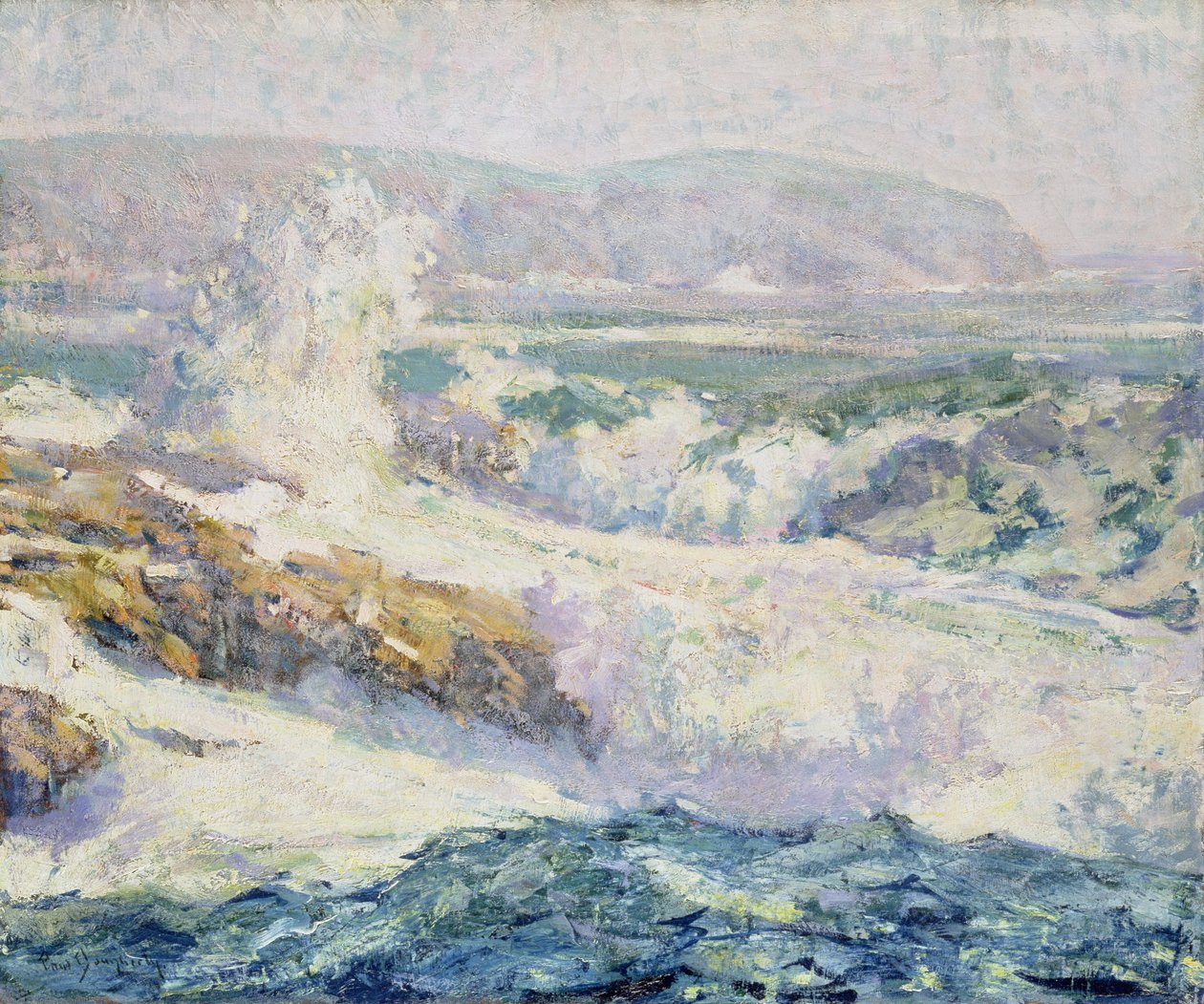 Seascape (olje på lerret) av Paul Dougherty