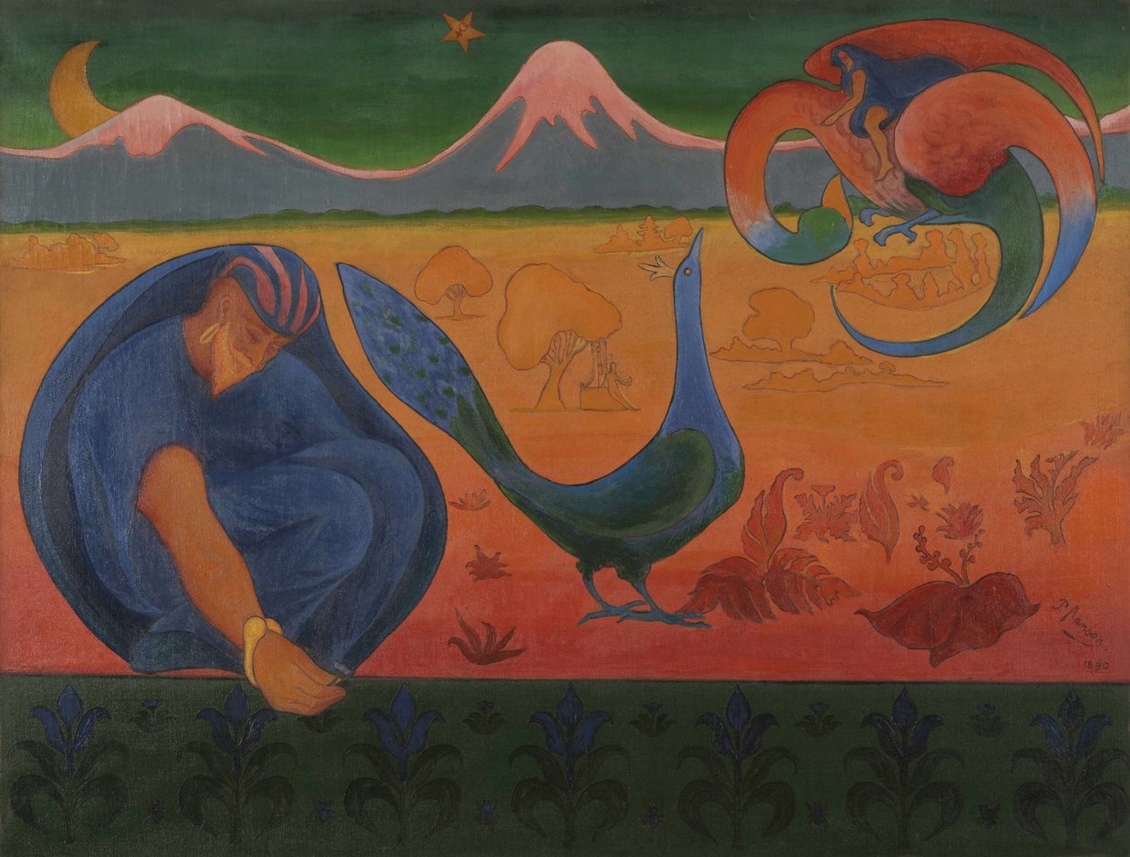 Det nabiske landskapet, 1890. av Paul Elie Ranson