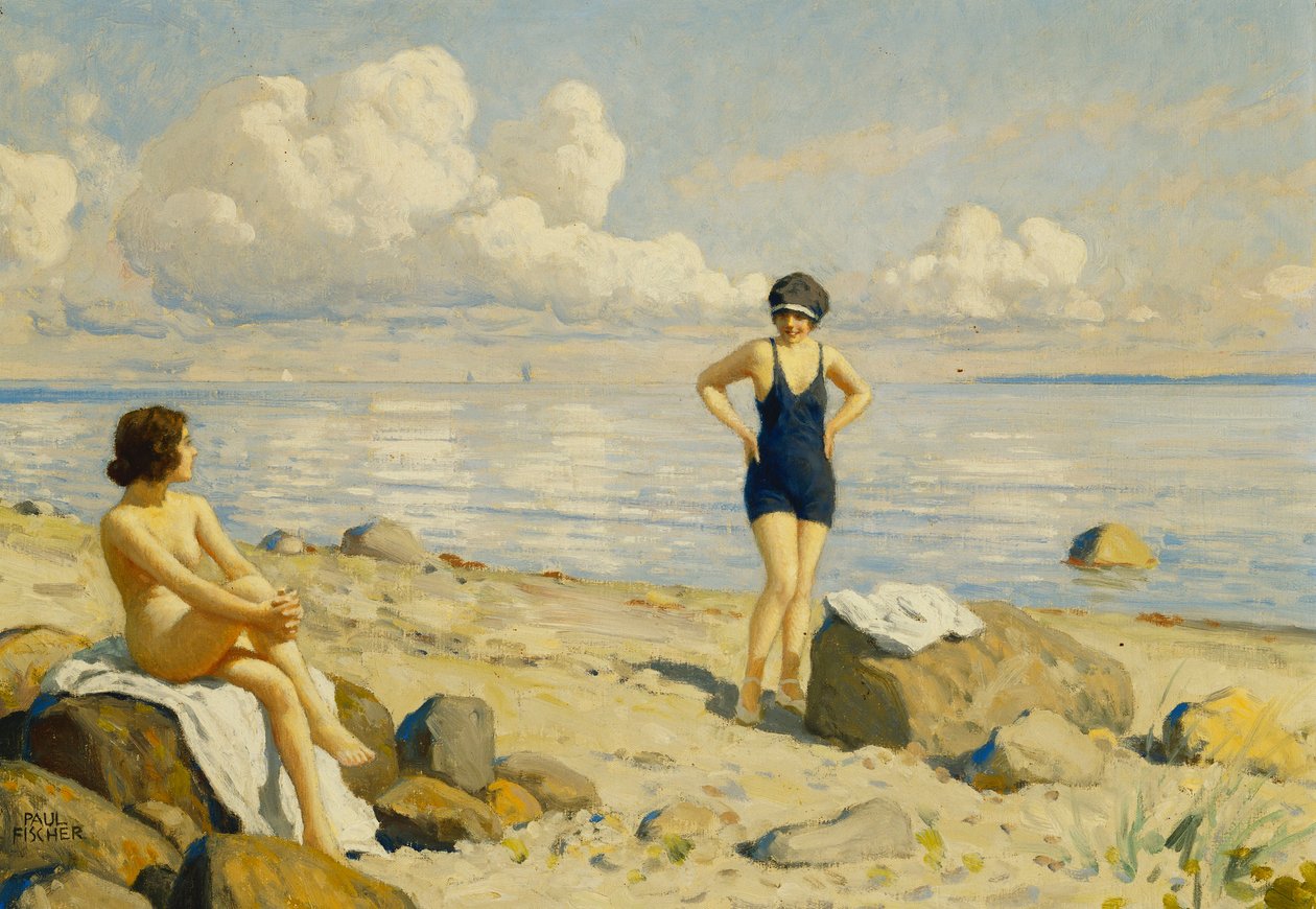 På stranda, av Paul Fischer