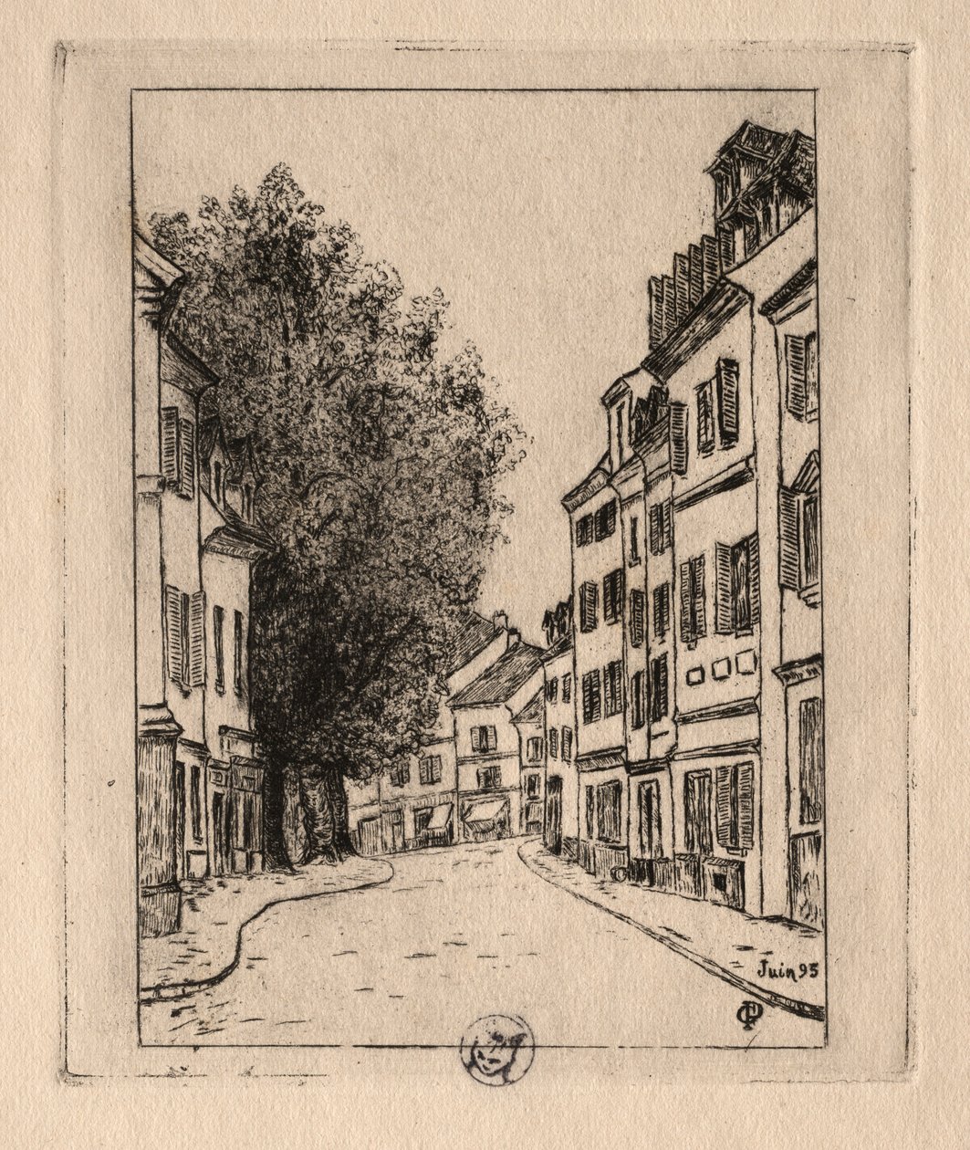 Seks etsninger: Notre Dame, Pontoise, 1895. av Paul Gachet