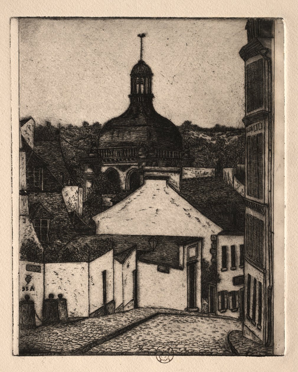 Seks etsninger: Notre Dame Street, Pontoise, 1895. av Paul Gachet
