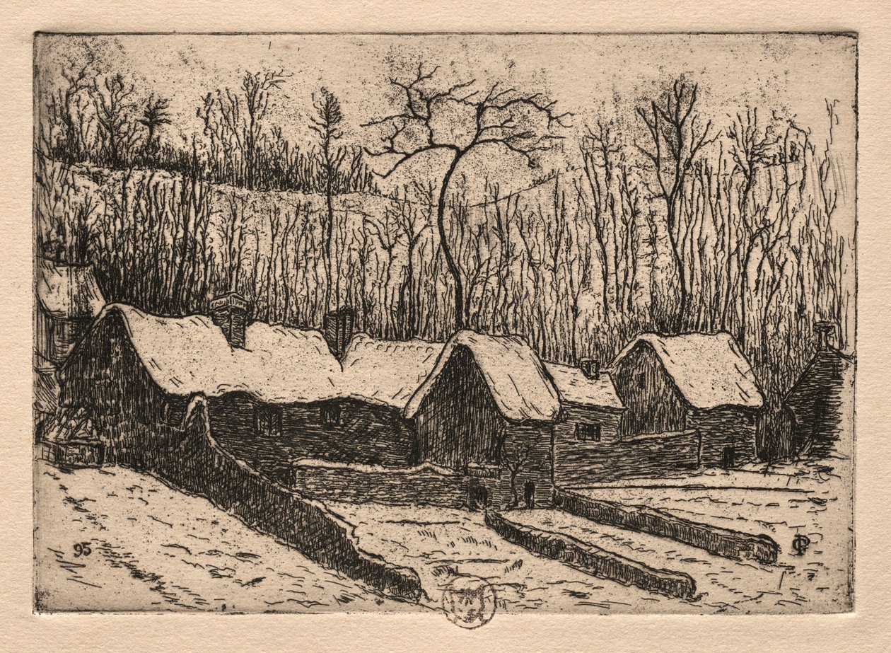Six Etchings: The Thatched Bakery, Auvers, 1895. av Paul Gachet