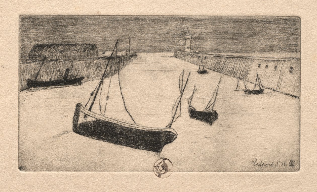Seks etsninger: Treport, 1895. av Paul Gachet