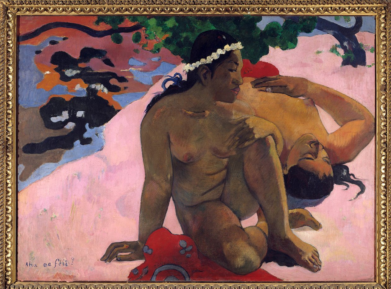 Aha oe feii eh, hva du er sjalu av Paul Gauguin
