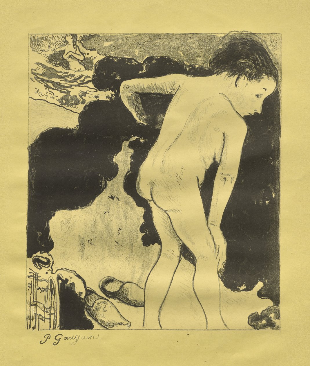Bretonske badere av Paul Gauguin