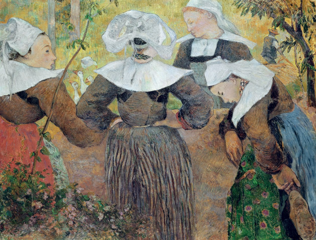 Fire bretonske kvinner, 1886 av Paul Gauguin