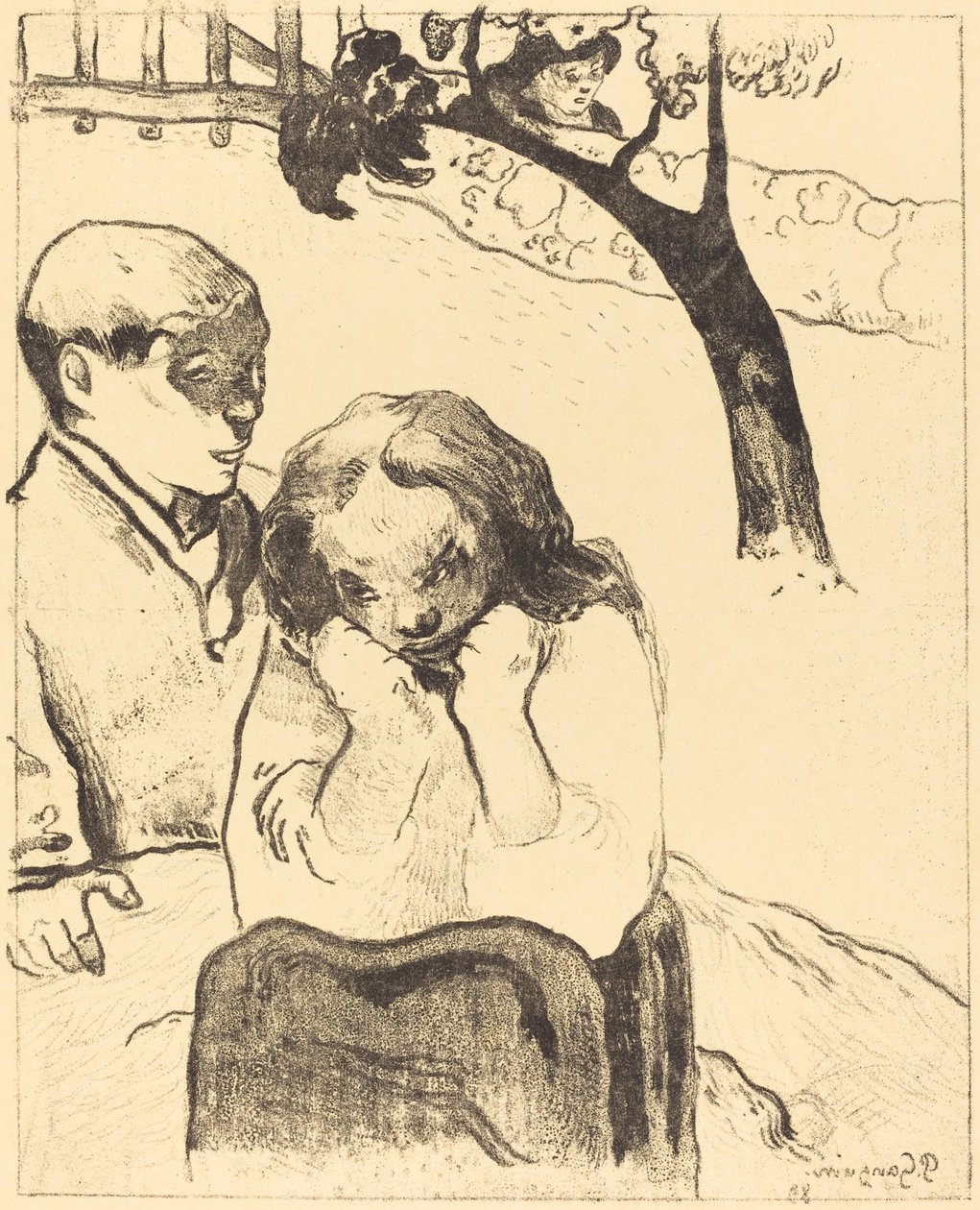 Menneskelig sorg (Miseres humaines) av Paul Gauguin