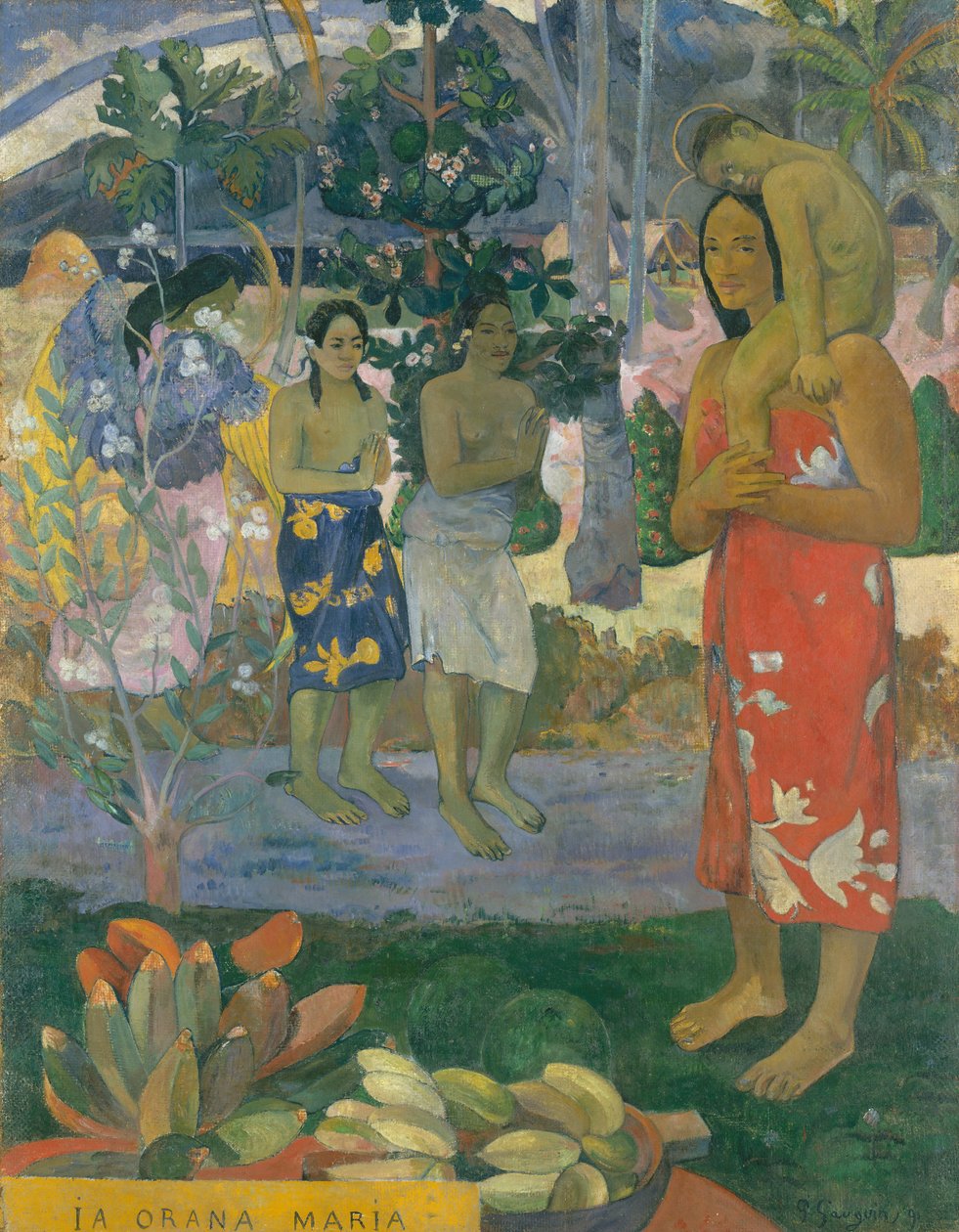 Til Orana Maria Hail Mary, 1891. av Paul Gauguin