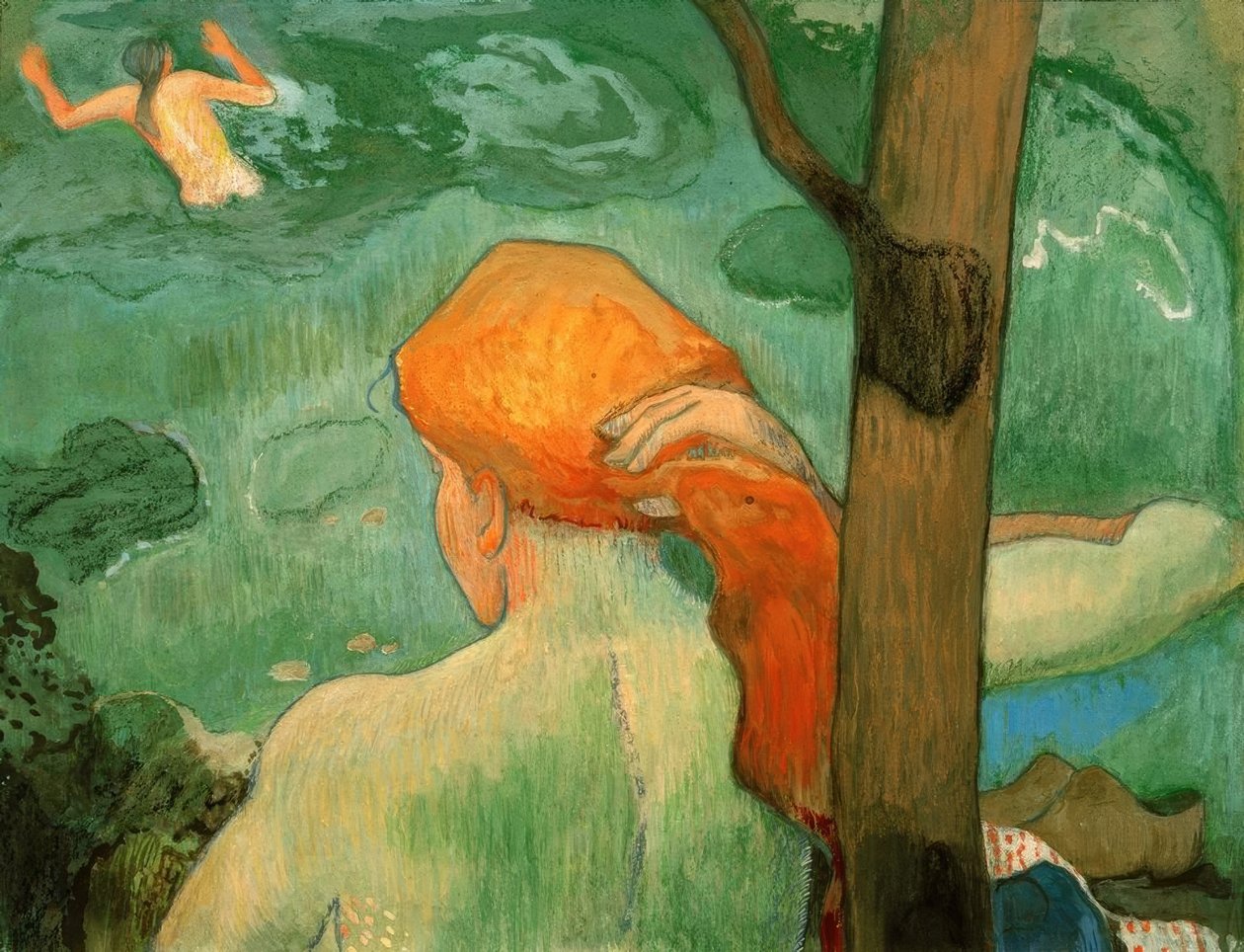 Svømming av Paul Gauguin