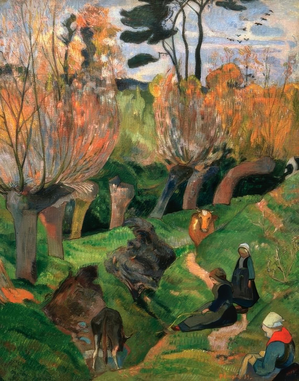 The Willows av Paul Gauguin