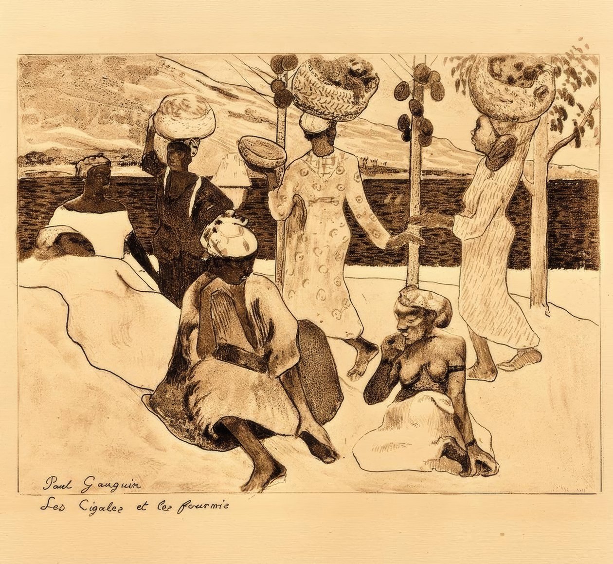 Sikader og maur av Paul Gauguin