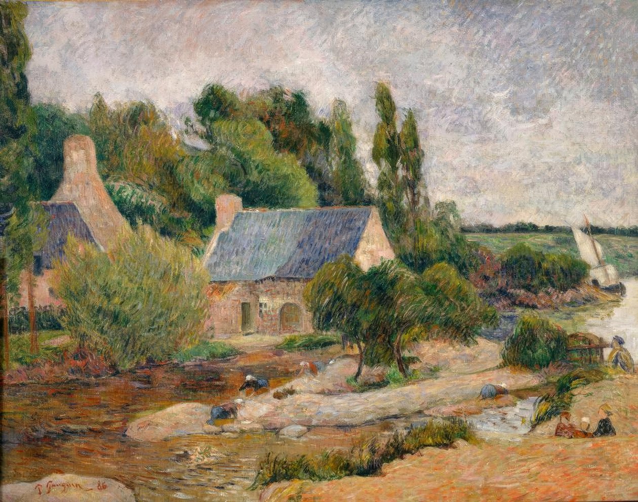 Vaskekvinnene i Pont-Avèn av Paul Gauguin