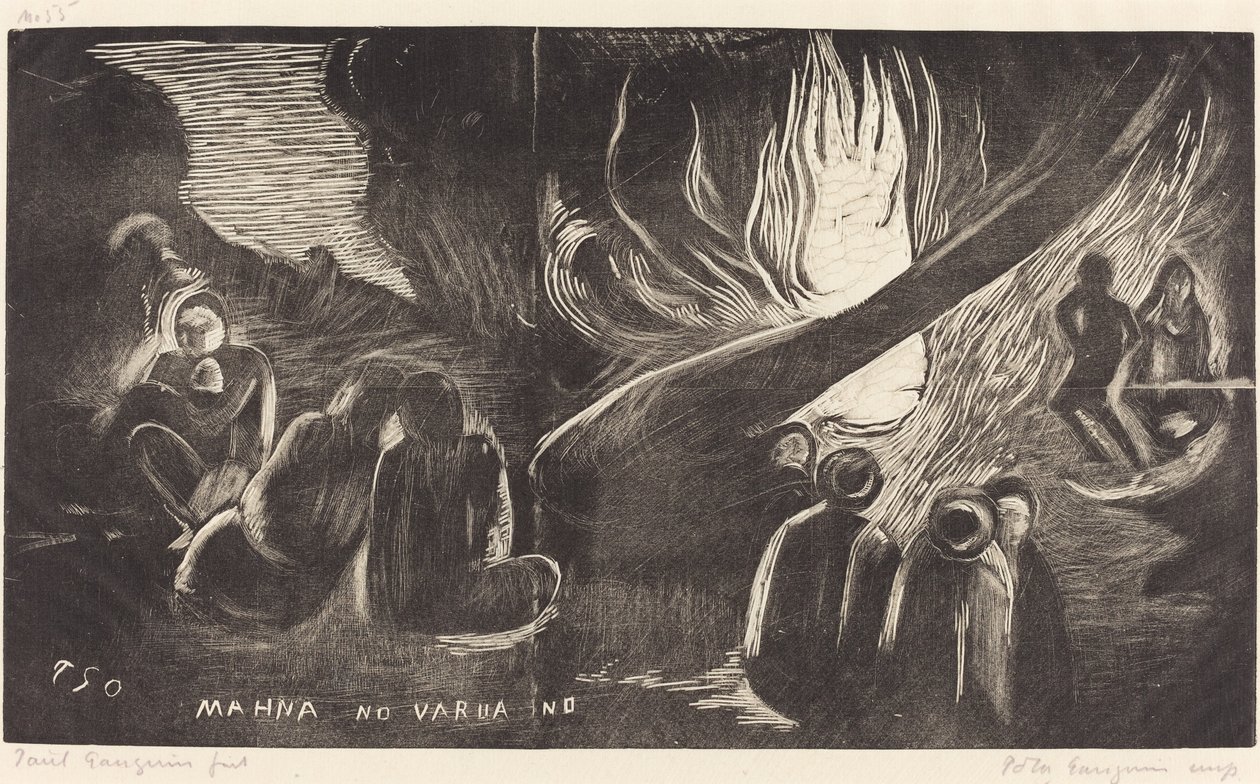 Mahna no Varua Ino (The Devil Speaks) av Paul Gauguin