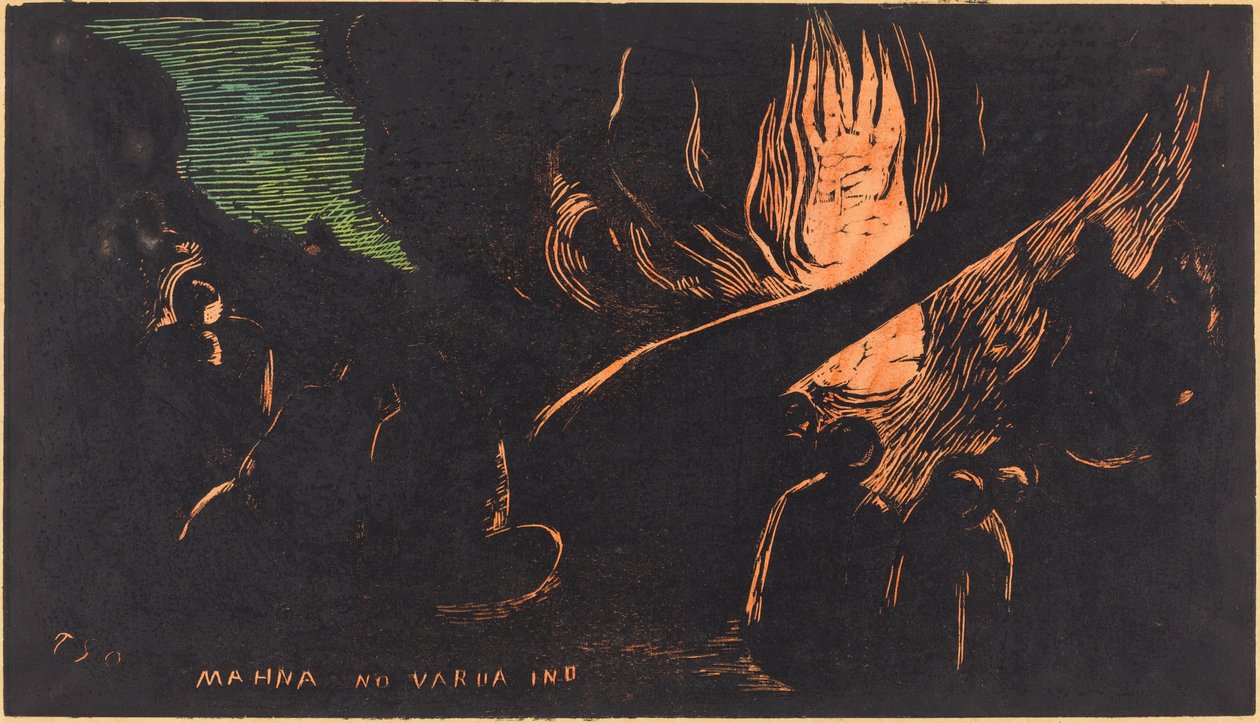 Mahna no Varua Ino (The Devil Speaks) av Paul Gauguin