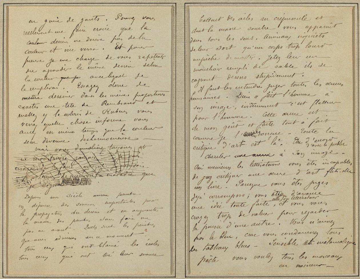 Manuskriptsider [verso] av Paul Gauguin