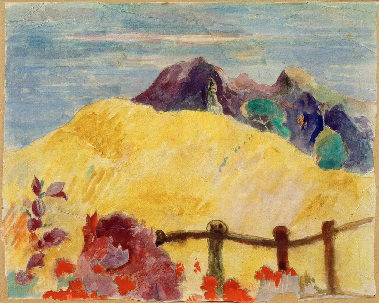 Gårdsplassen er i messing av Paul Gauguin