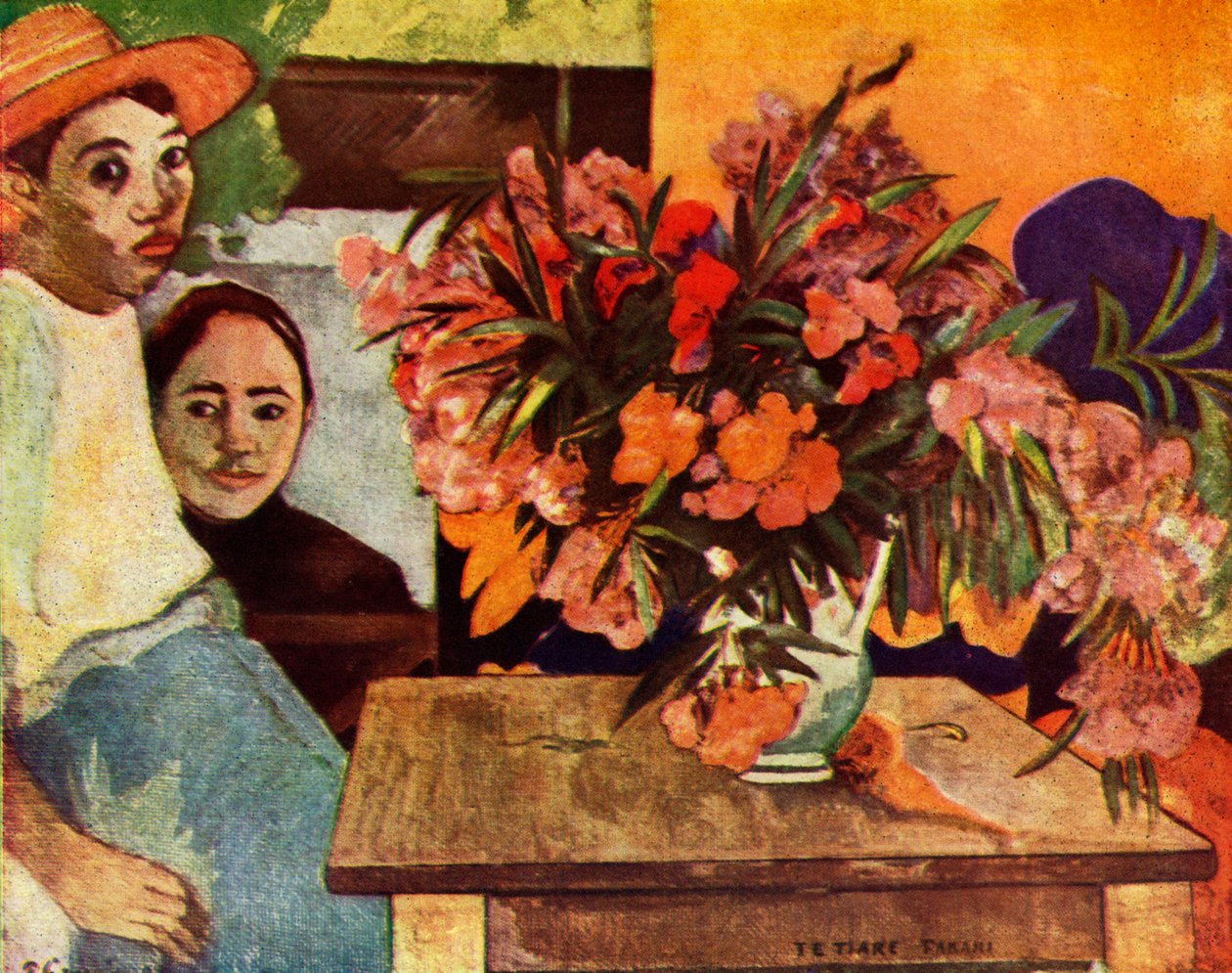 Bønder med blomster, 1936 av Paul Gauguin
