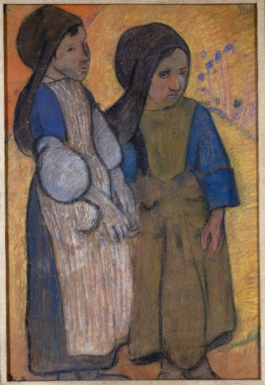 Små bretonere foran havet II av Paul Gauguin