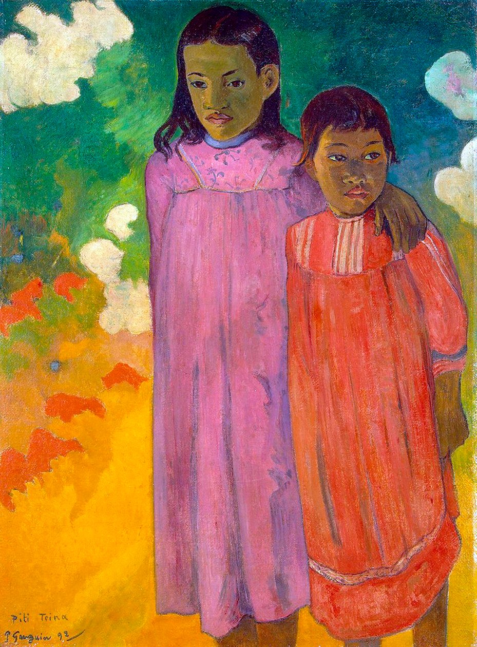 Piti Tiena, To søstre, 1892. av Paul Gauguin