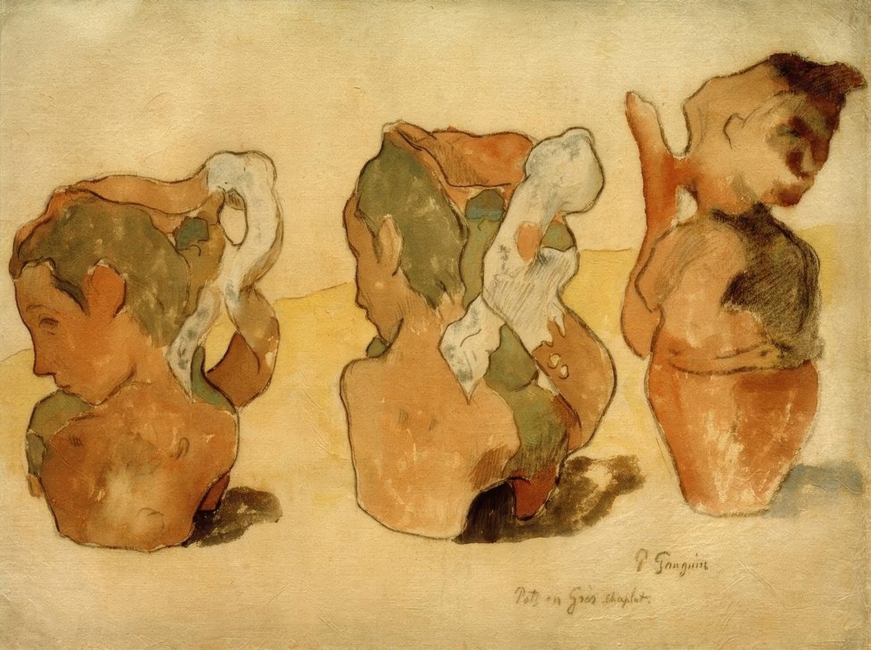 Sandstein potter av Paul Gauguin