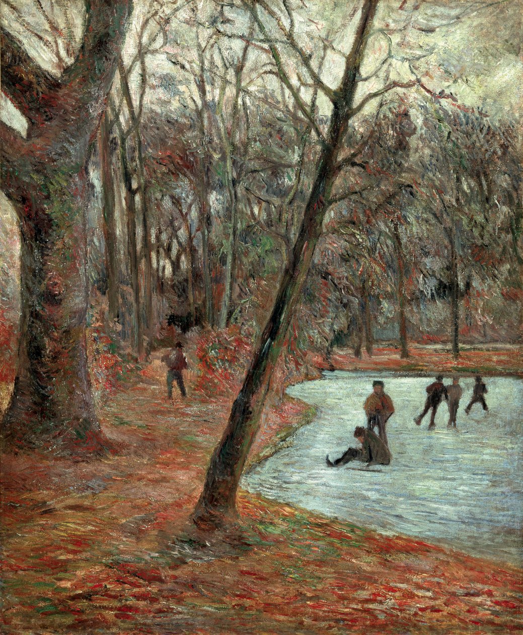 Skatere i Frederiksbergparken. av Paul Gauguin