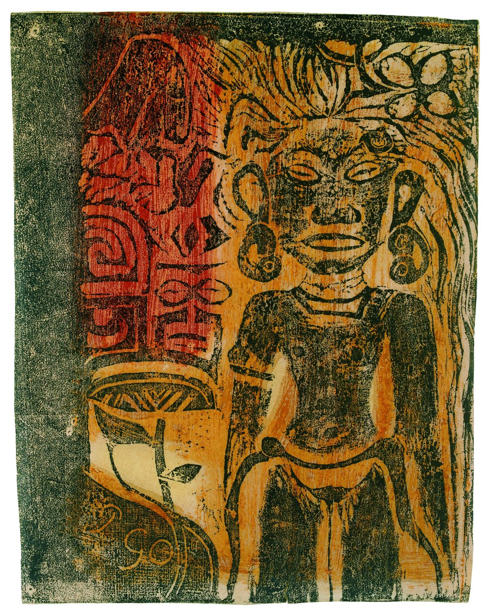 Tahitiansk idol, 1894-1895. av Paul Gauguin