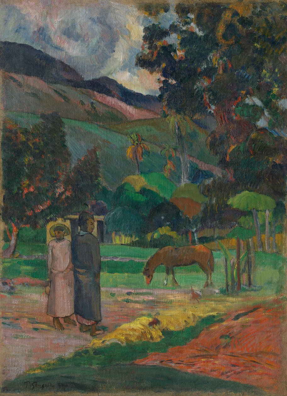 Tahitisk landskap, 1892. av Paul Gauguin