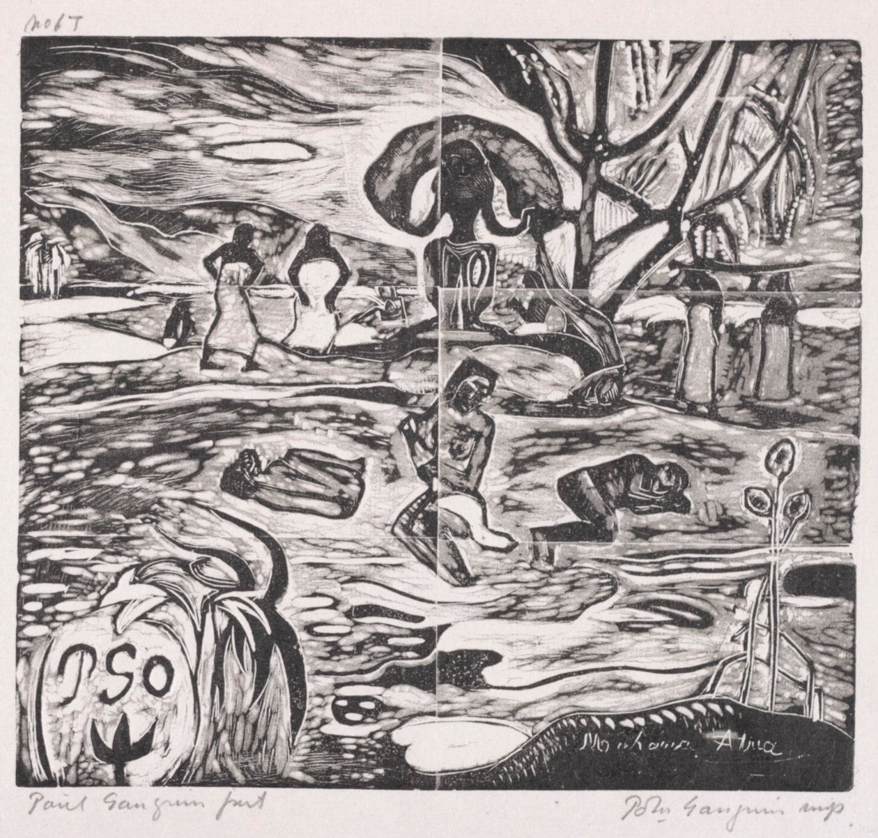 Tahitian Series: Offers to a God. av Paul Gauguin