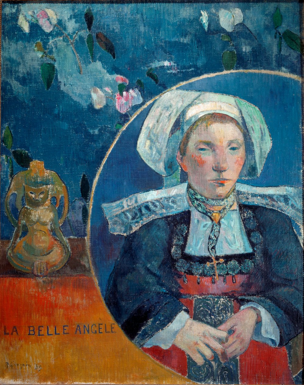 The Beautiful Angele (Olje på lerret av Paul Gauguin