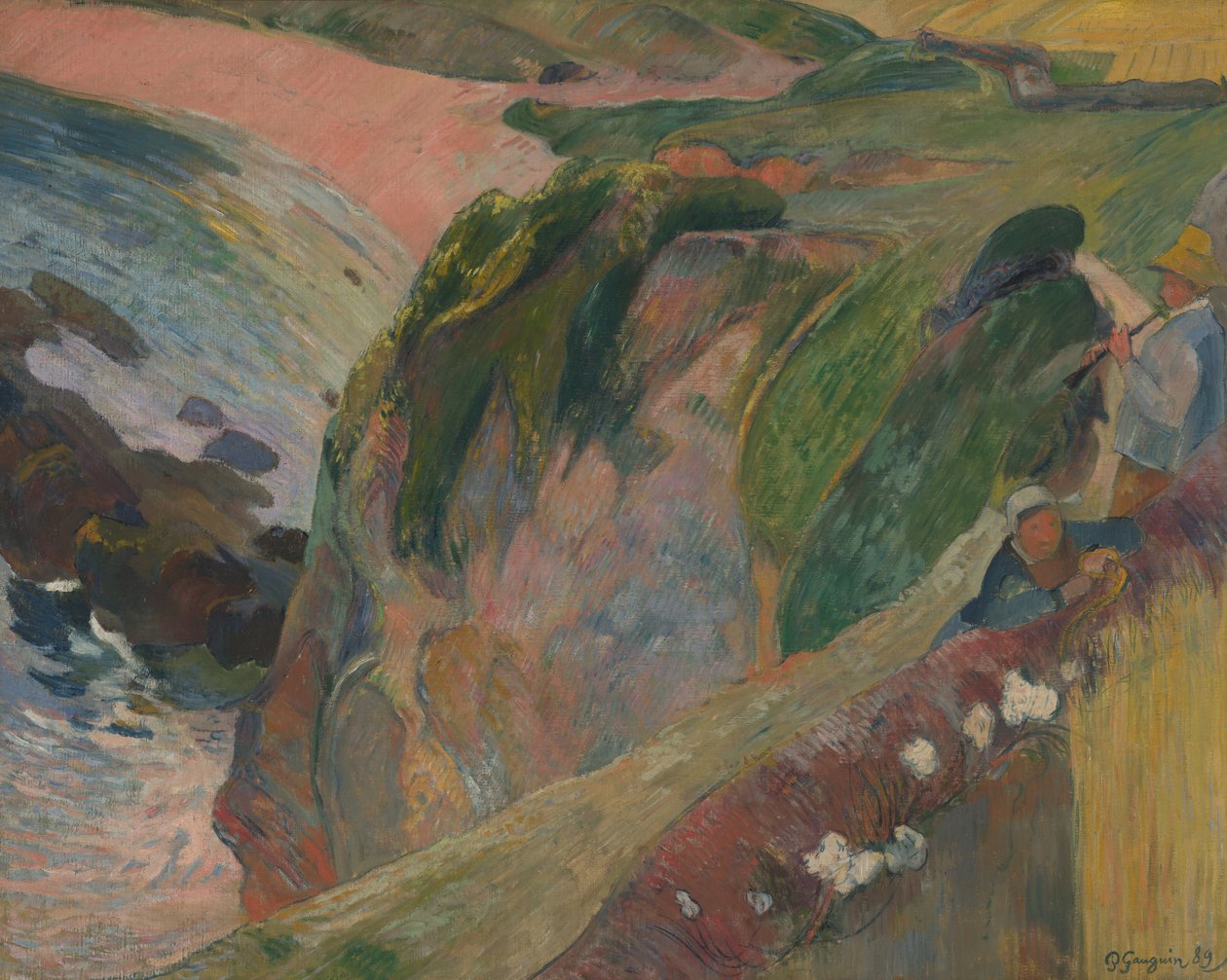 Flageolet-spilleren på klippen av Paul Gauguin