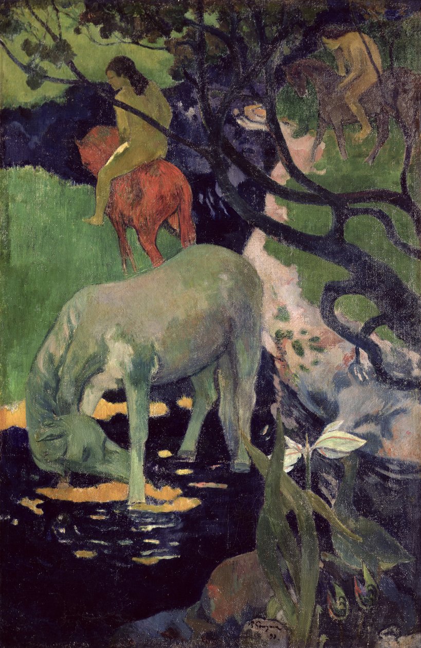 Den hvite hesten, 1898 av Paul Gauguin