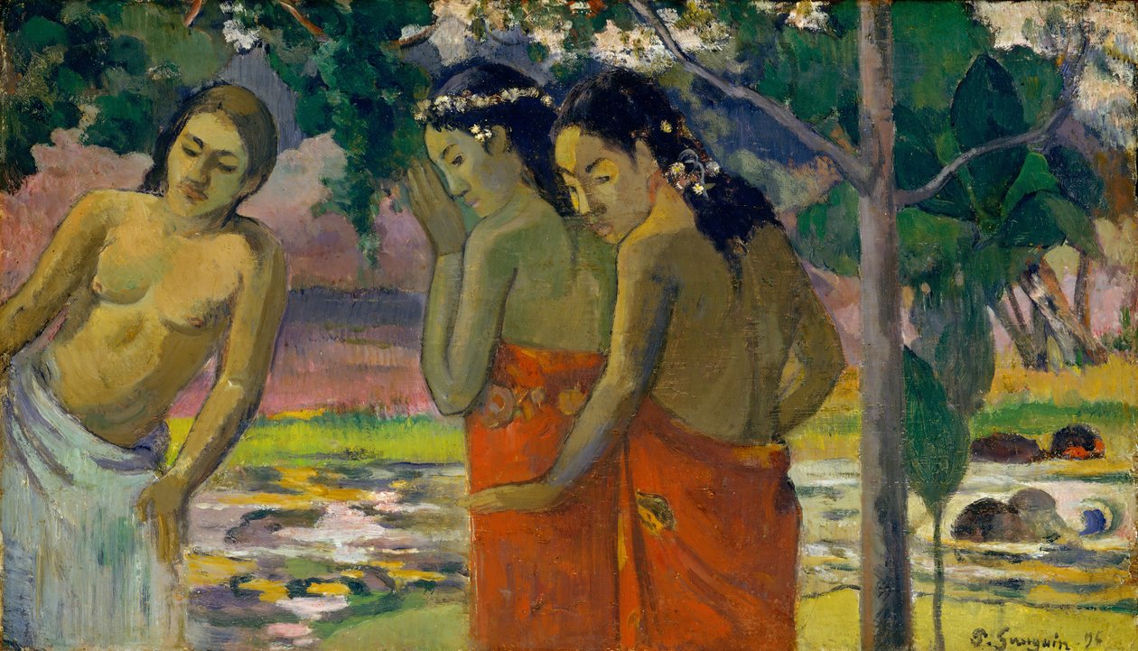 Tre tahitiske kvinner, 1896. av Paul Gauguin