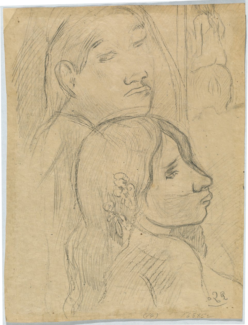 To Marquesans [verso] av Paul Gauguin