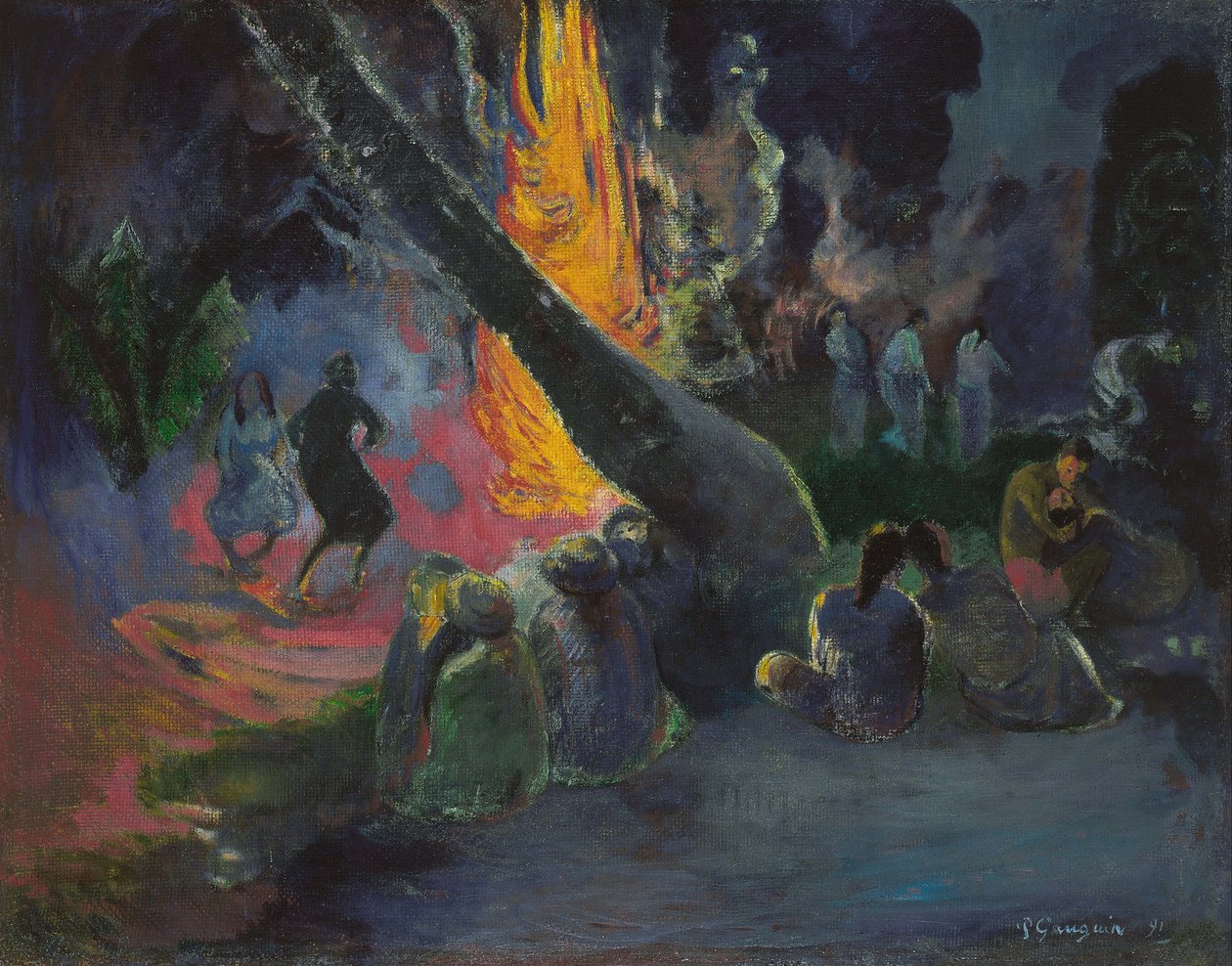 Upa upa The Fire Dance, 1891. av Paul Gauguin