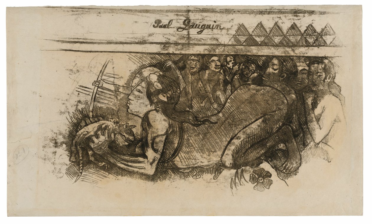 Kvinne med en katt av Paul Gauguin