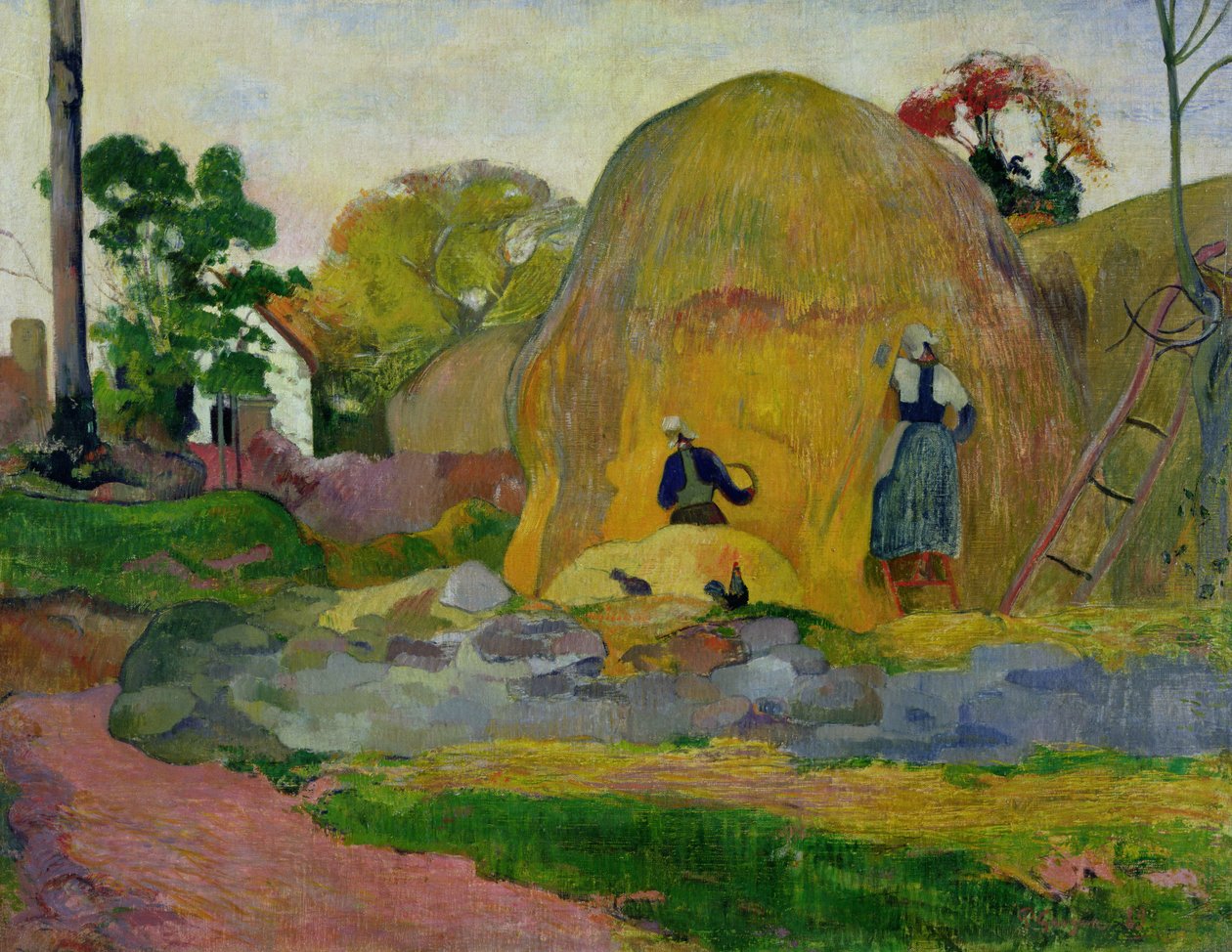 Yellow Haystacks, eller Golden Harvest, 1889 av Paul Gauguin