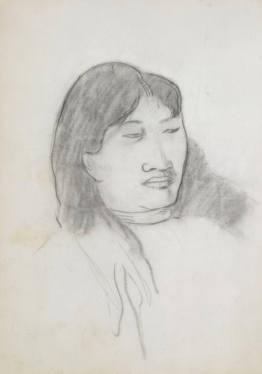 Studie av en ung tahitianer av Paul Gauguin