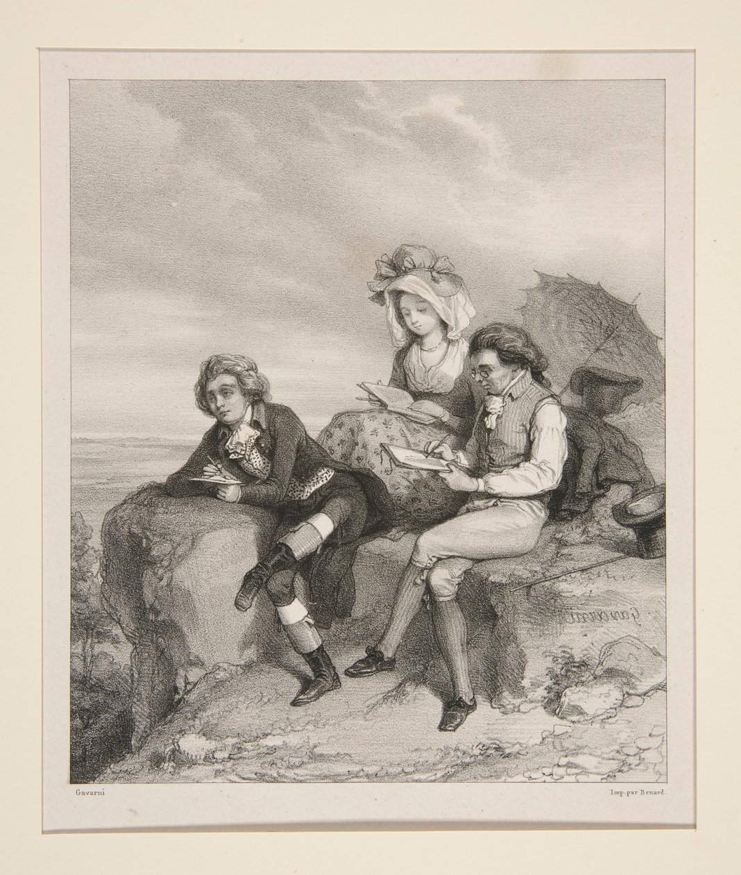 (TO KUNSTNER D av Paul Gavarni