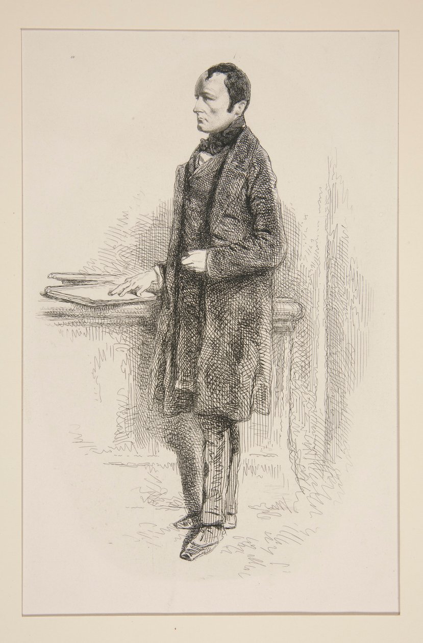 (PAUL DELAROCHE.) av Paul Gavarni