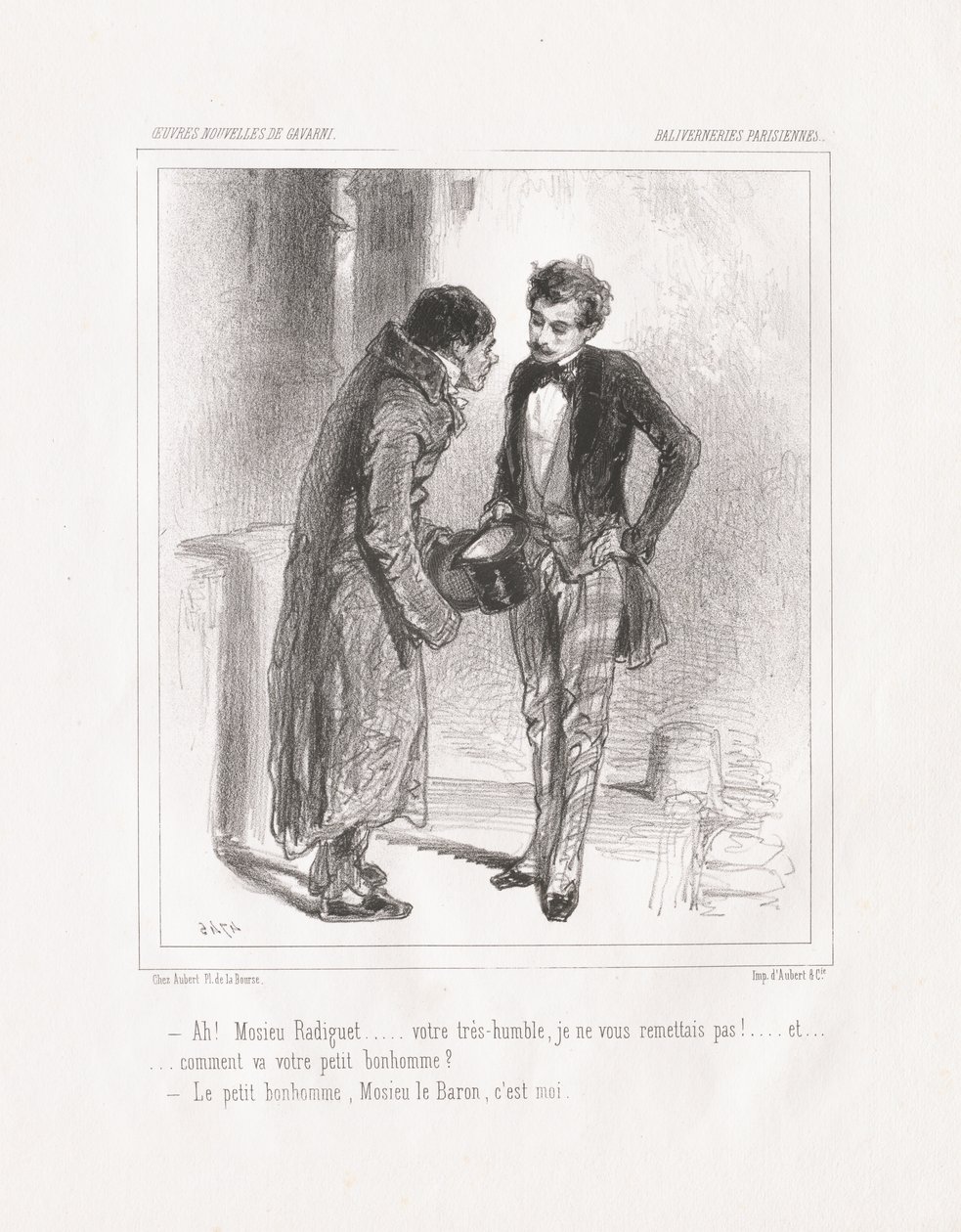 Parisisk tull: Ah! Herr Radiguet av Paul Gavarni