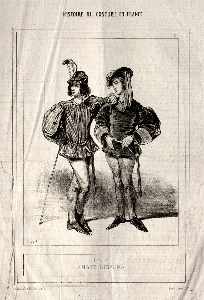 Historie om kostyme i Frankrike: Fortellende dommere av Paul Gavarni