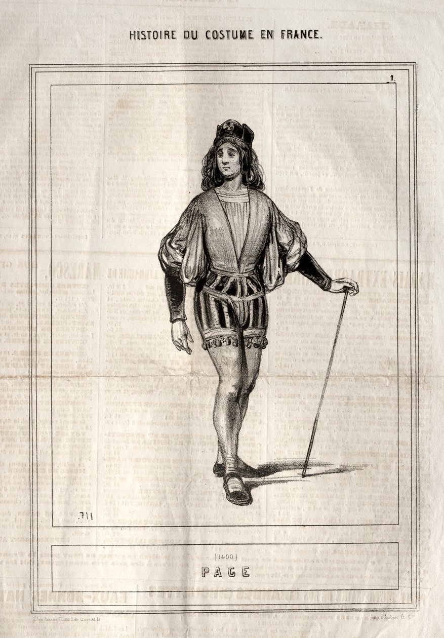 Historie om kostyme i Frankrike: Side av Paul Gavarni