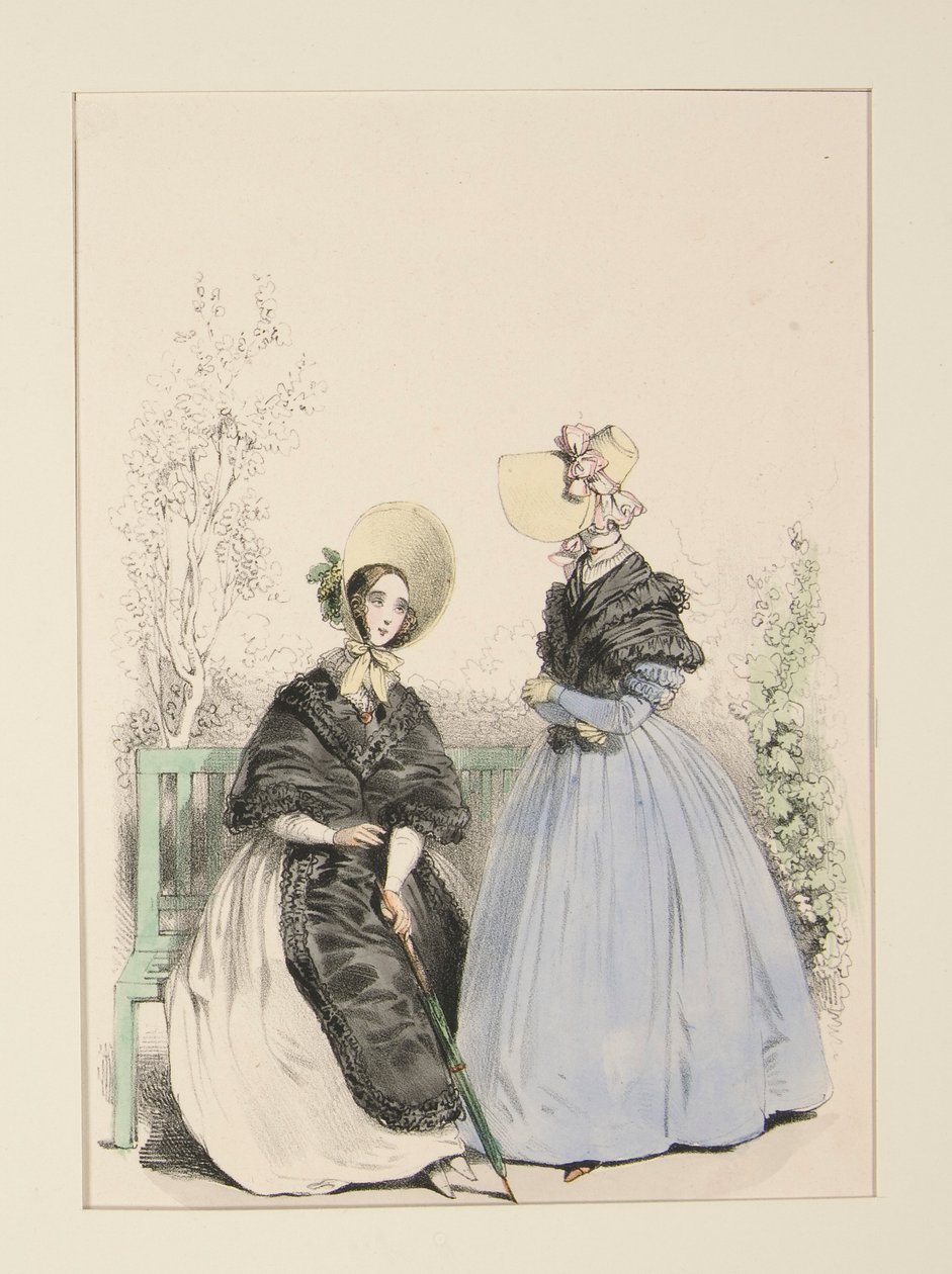 JULI 1837. Stråhatter. av Paul Gavarni