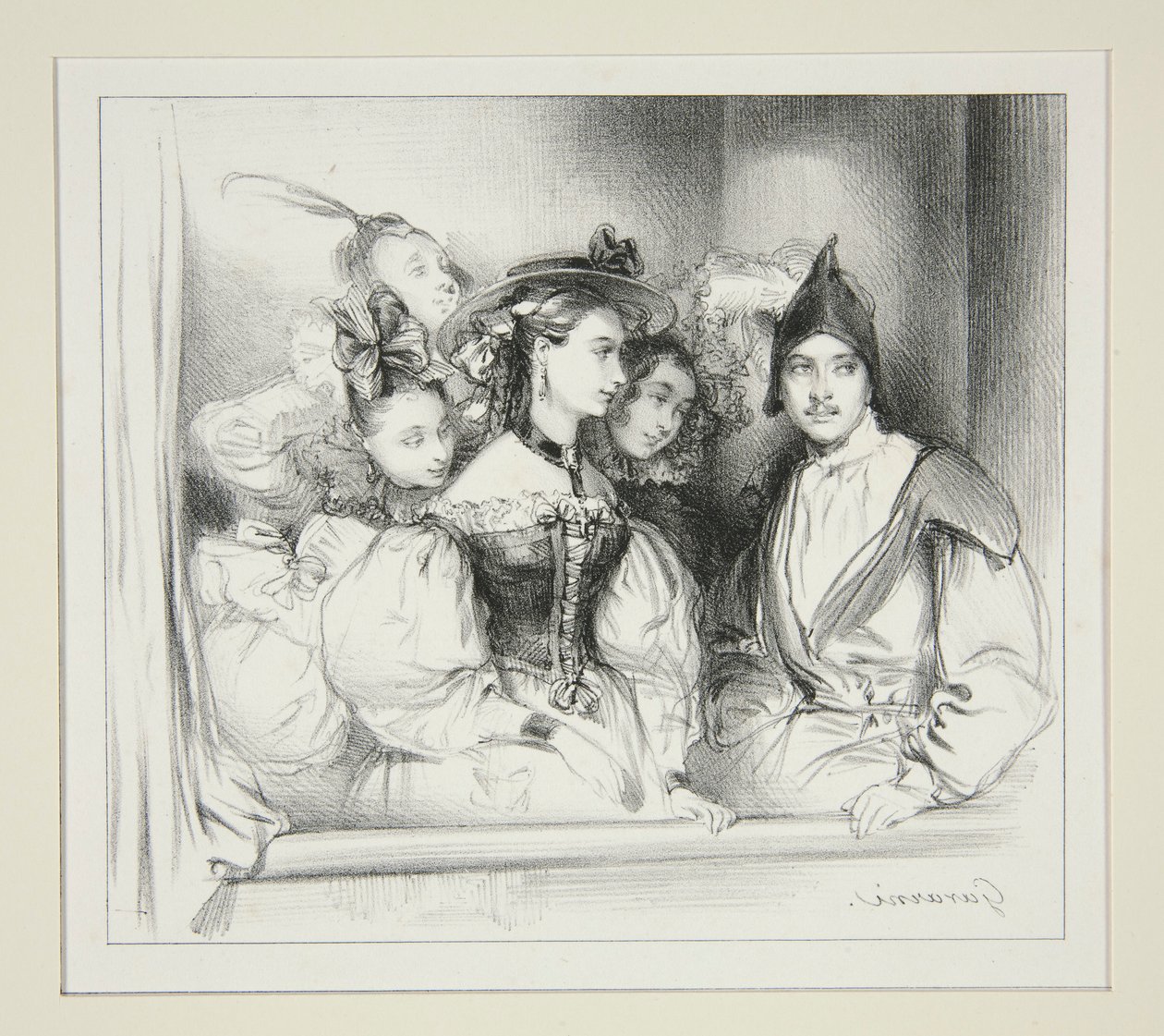La Loge Du Bal. av Paul Gavarni