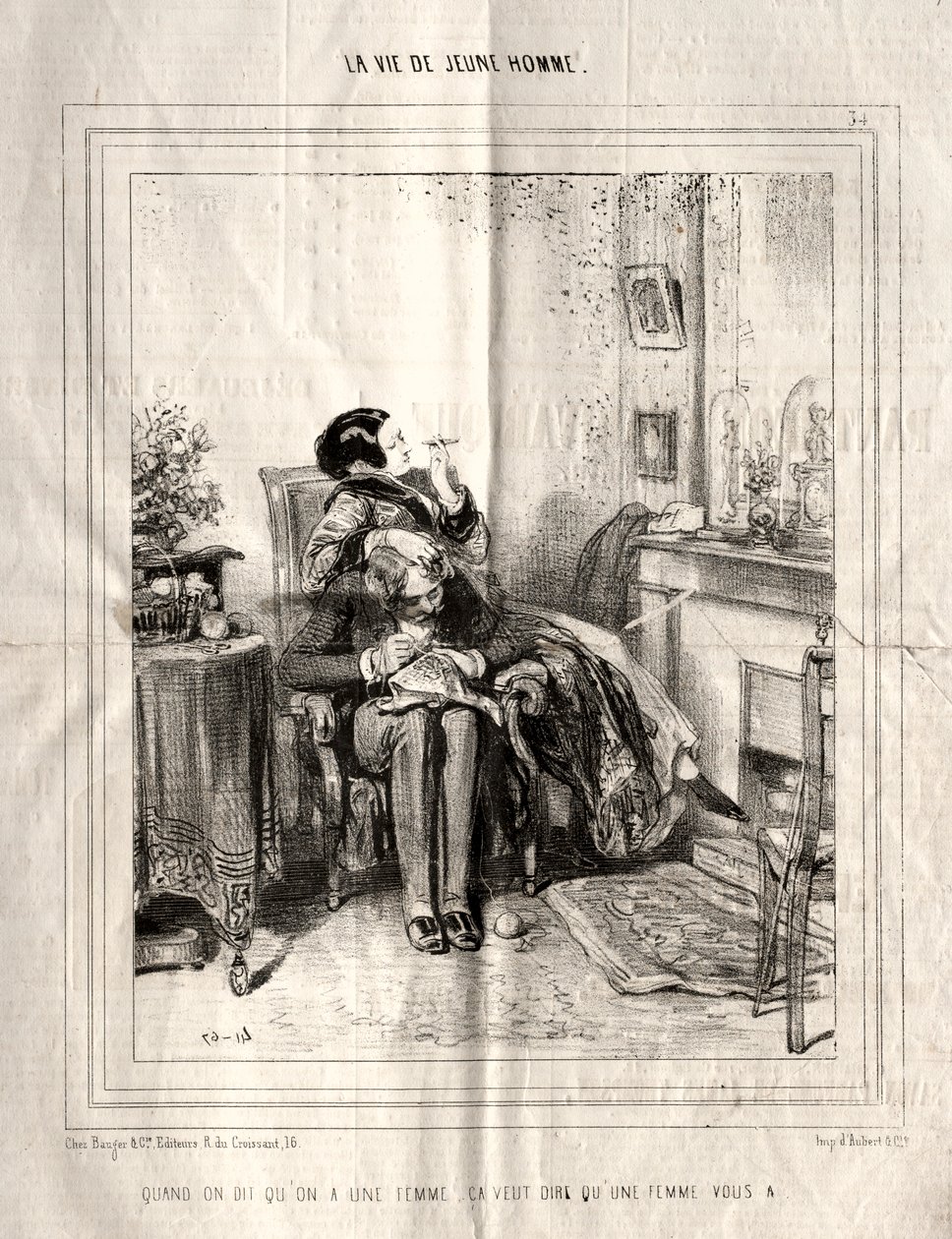 Livet til en ung mann, 1842. av Paul Gavarni