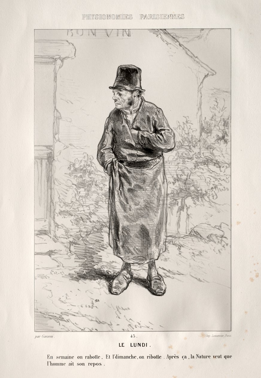 mandag av Paul Gavarni